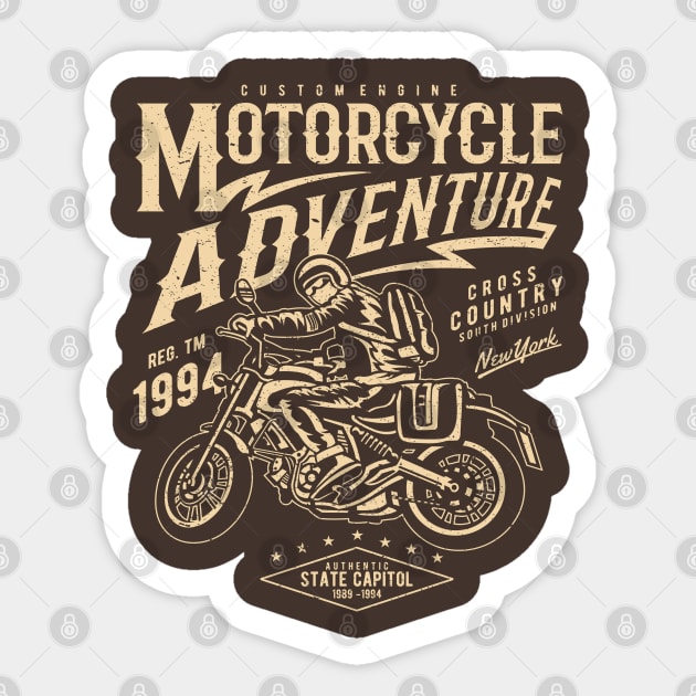 Motorcycle Adventure Cross Country Sticker by JakeRhodes